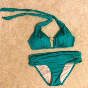 victoria secret emerald green bikini set